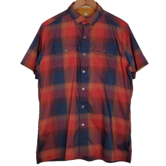 Kuhl Men's Plaid Outdoors Hiking Comfort Fit Casual Button Down Shirt Sz M - Picture 1 of 16